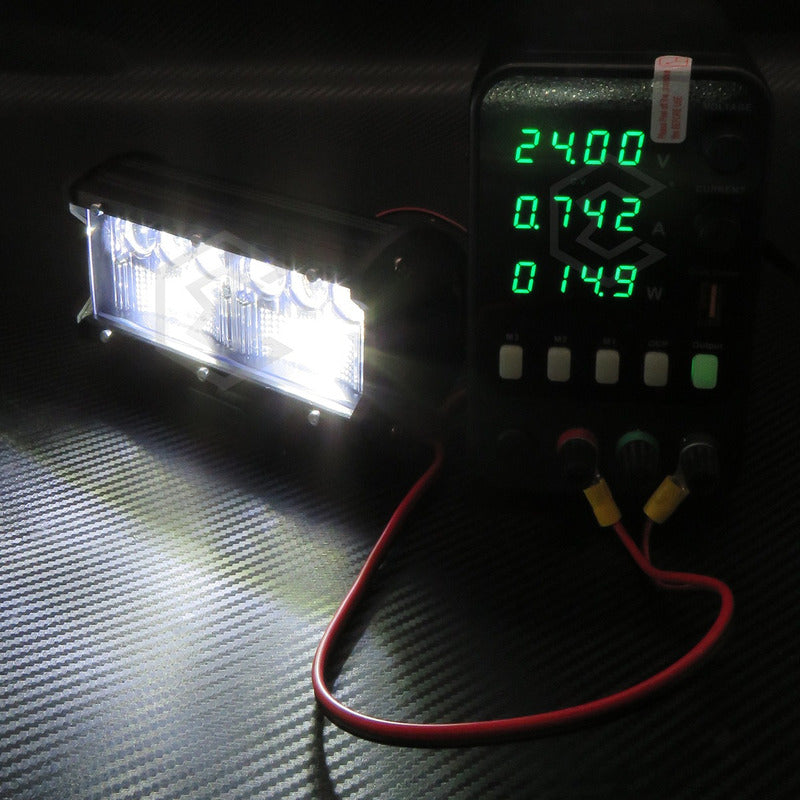 Faro Barra Auxiliar 11 Hiper Led Lupa Blanco Fijo 6'' 12-24v