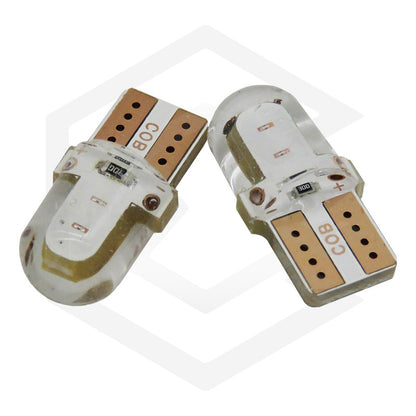Kit 5 Pares  Focos Led Cob Pellizco T10 Silicon Auto Moto