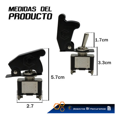 Switch Interruptor 1 Paso Tipo Nos Con Tapa Sin Luz 1 Pieza