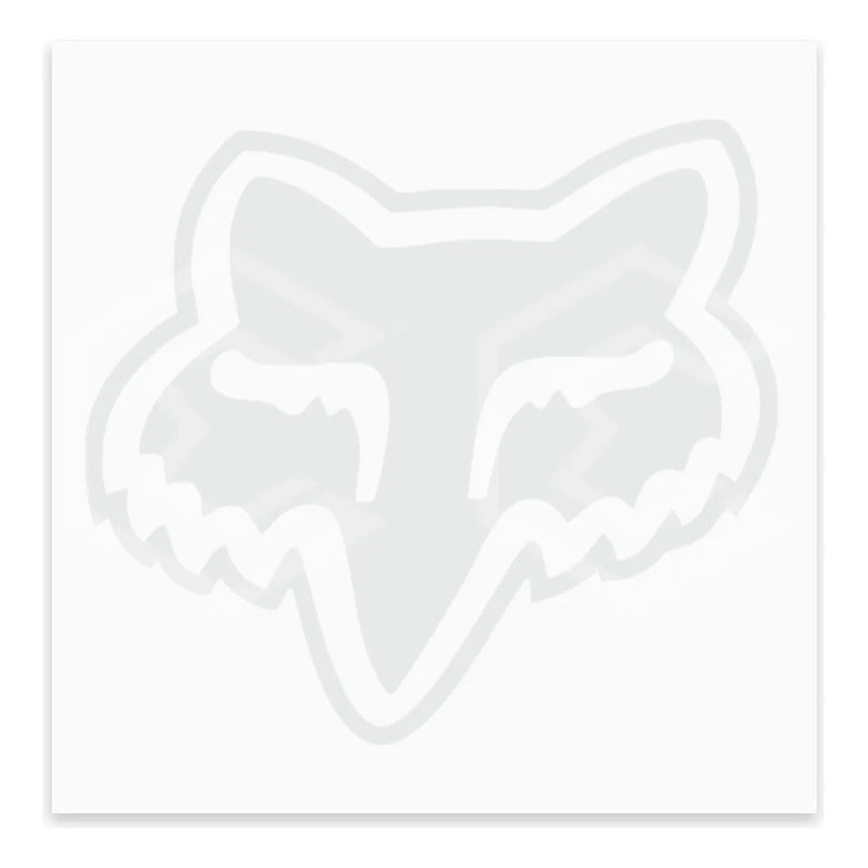10 Calcomanía Fox Zorro Blanco Sticker Vinil Auto Moto 8.4cm