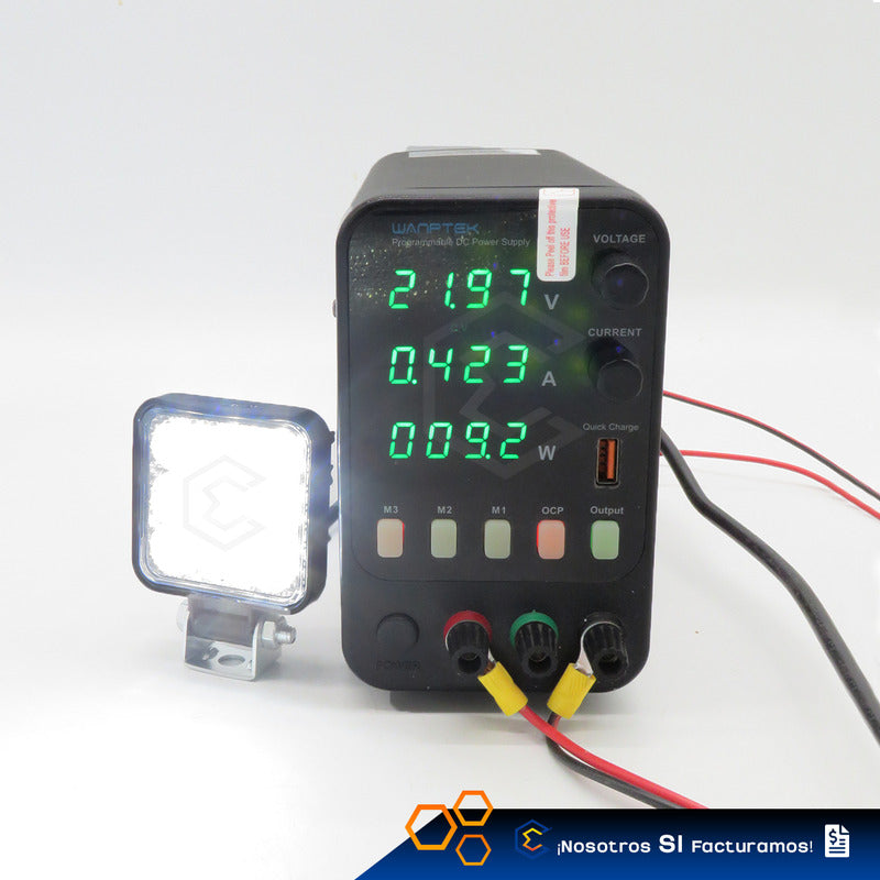 Par De Faros 9 Leds Auxiliar Cuadrado Blanco 30,000lm 12-24v Transparente