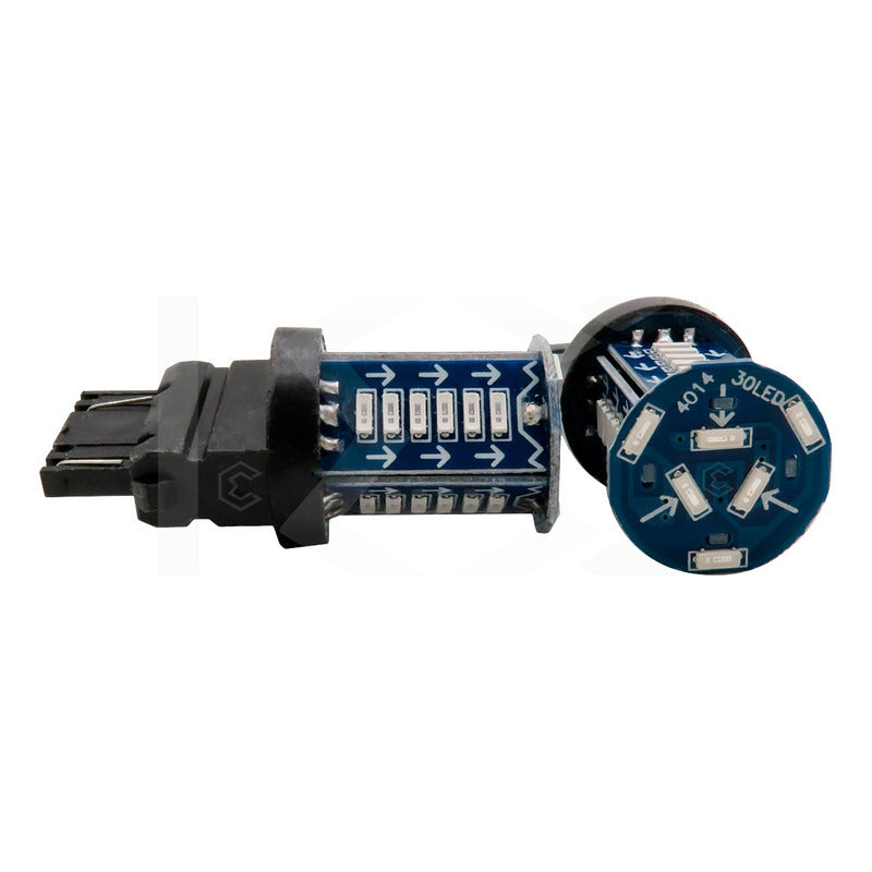 Par De Focos 1156 1157 30 Led Rotativo Estrobo Calaveras 12v