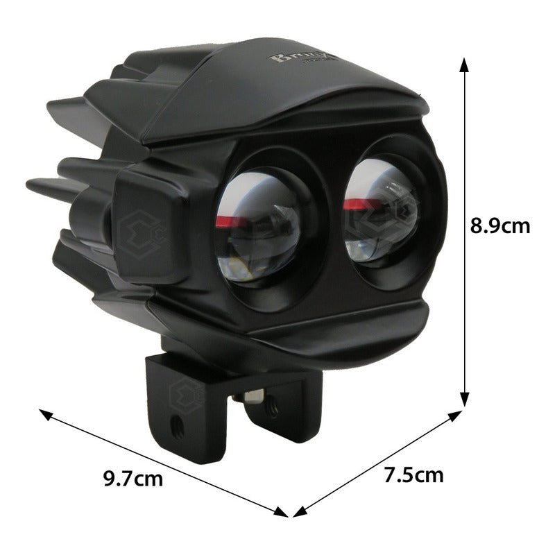 Faros Ovalado Bicolor 3 Funciones 12 Led 5500lm 25w 12-24v