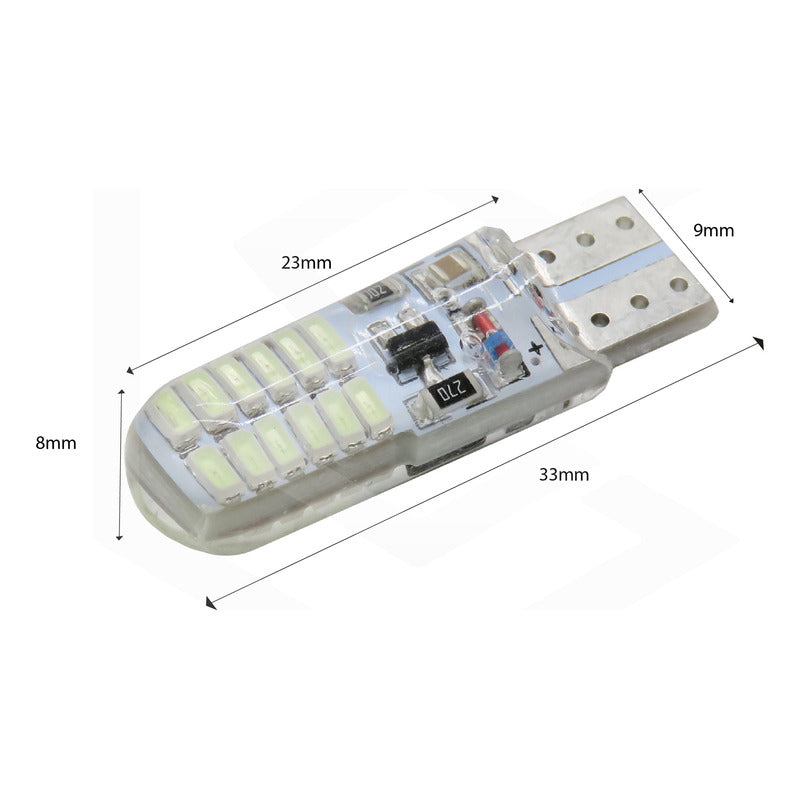Kit De 10 Focos De Pellizco 24 Leds Canbus Fijo+estrobo 12v