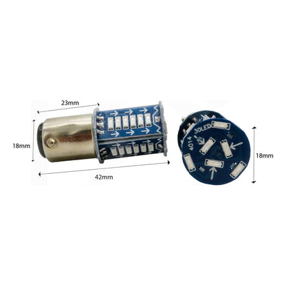 Par De Focos 1156 1157 30 Led Rotativo Estrobo Calaveras 12v