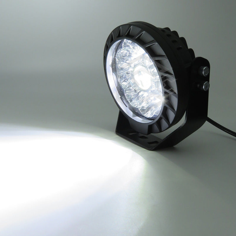 Faros Universales Redondo 5.5'' 10 Led Hiper Lupa 12-24v