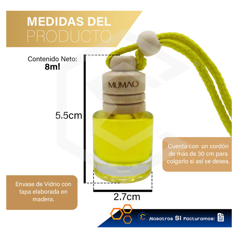 30 Aromatizante Colgante Botella 8ml Auto Casa Ambient Mumao