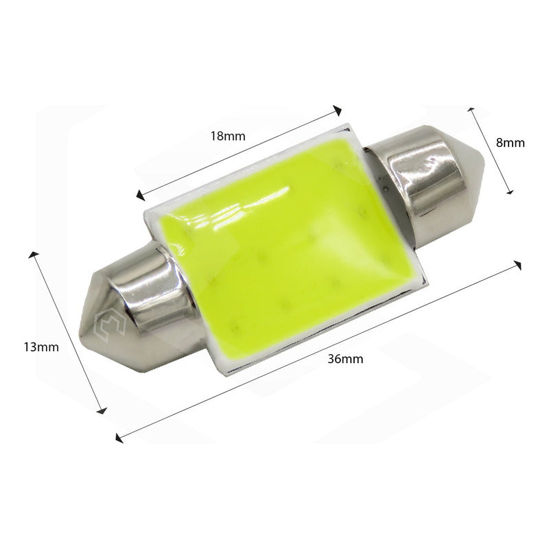 40 Pzs Foco Led Cob Festoon Fusible Interior 31 36 39 41 Mm