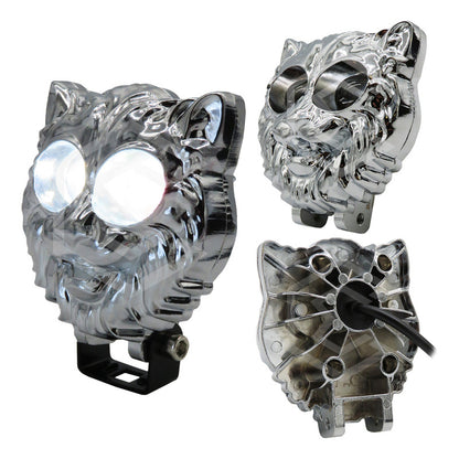 Par De Faros 6 Leds 2 Lupas Bicolor Fijo Estrobo Puma 12-24v