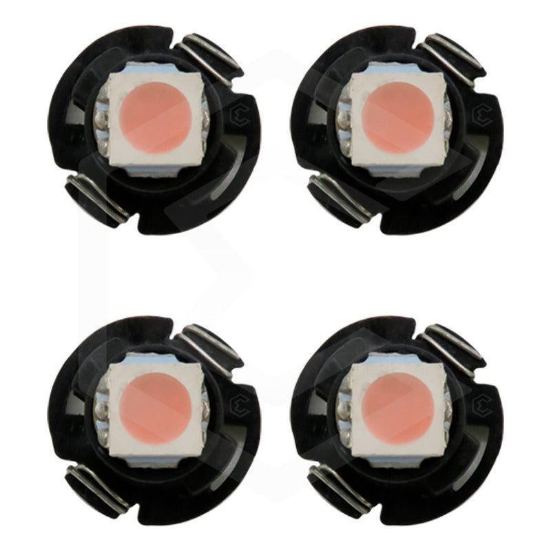 Kit 4 Focos Led T4.7 12 Mm Clúster Para Tablero Fija 12v