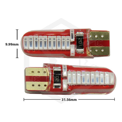 Par De Focos De Pellizco T10 W5w 24 Leds Canbus 12v Fijo
