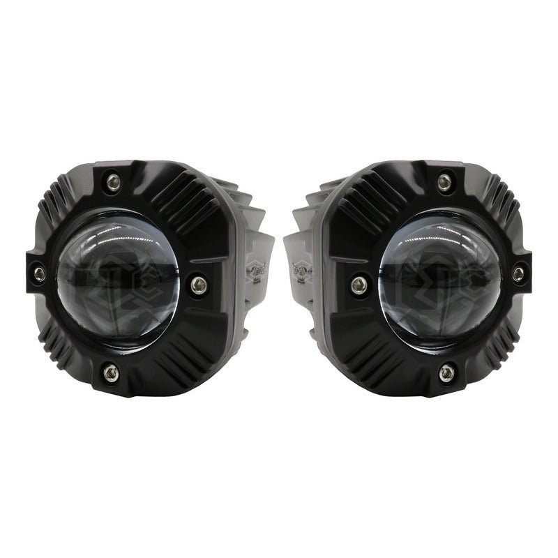 Faros Cuadrado 8 Hiperled C/lupa Rojo Blanco Ambar 12-24v
