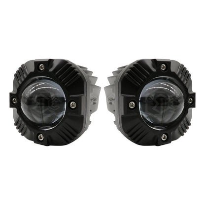 Faros Cuadrado 8 Hiperled C/lupa Rojo Blanco Ambar 12-24v