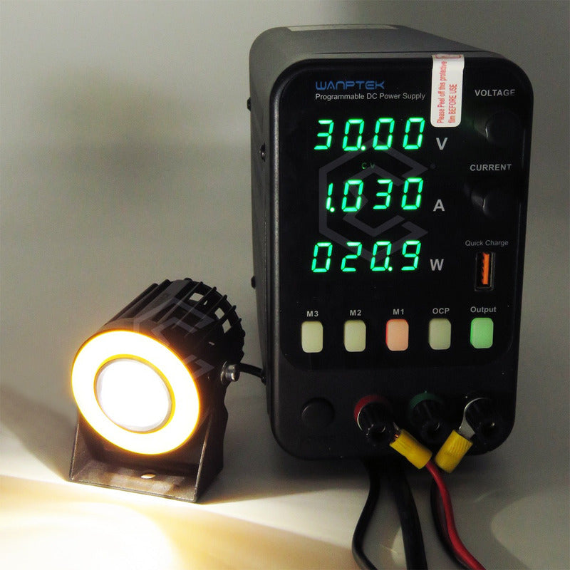 Par De Faros 6 Leds Lupa Bicolor Con Aro Y Ventilador 9-80v