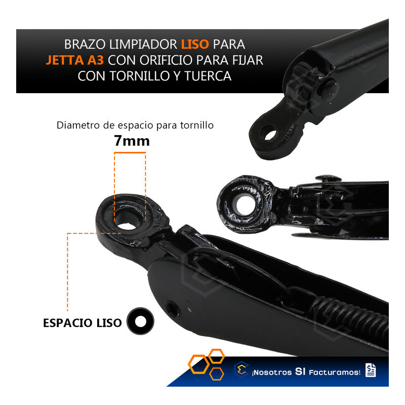 Par 2 Brazos Limpiador Parabrisas Golf Jetta A3 1991 Al 1999