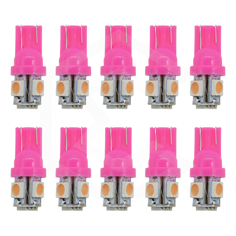 Kit 10 Focos Pellizco 5 Leds 5050 T10-158 Color A Eligir
