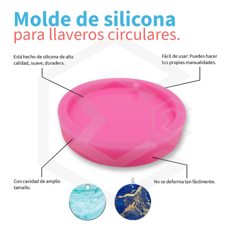 Moldes Circulo Calidad Premium Para Hacer Llaveros De Resina