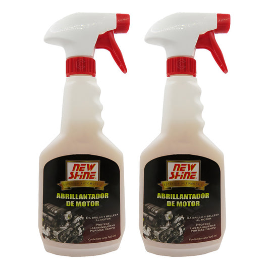 2 Abrillantador Para Motor New Shine Ultra Brillo Protector Rosa Chicle