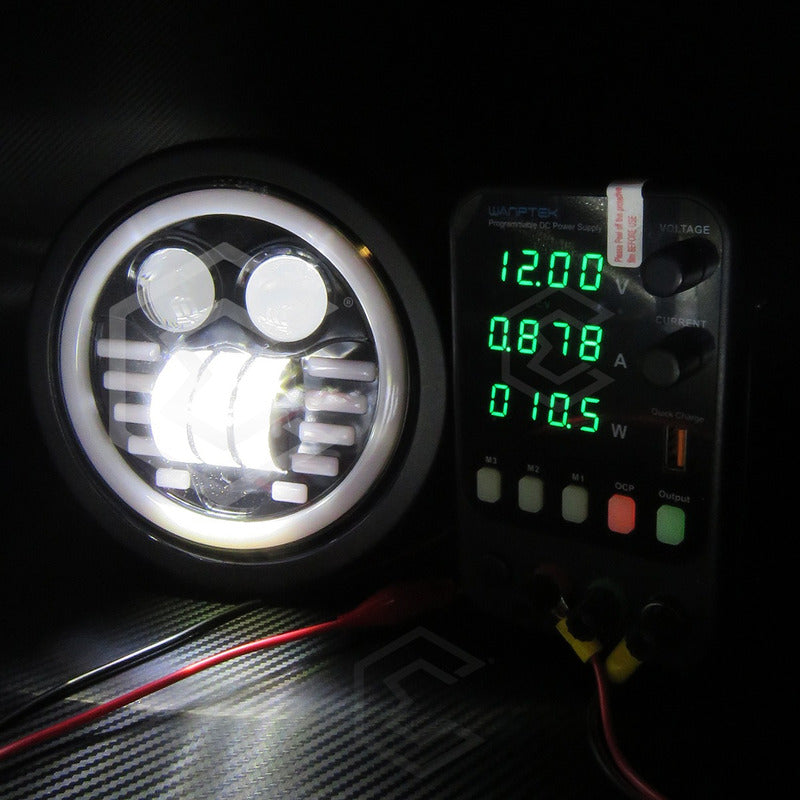 Faro Para Moto Redondo 5.75'' Pulgadas Ojo Ángel Lupa 12-24v