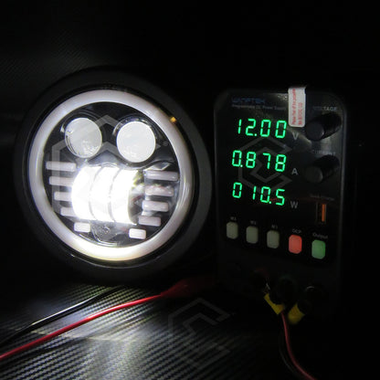 Faro Para Moto Redondo 5.75'' Pulgadas Ojo Ángel Lupa 12-24v