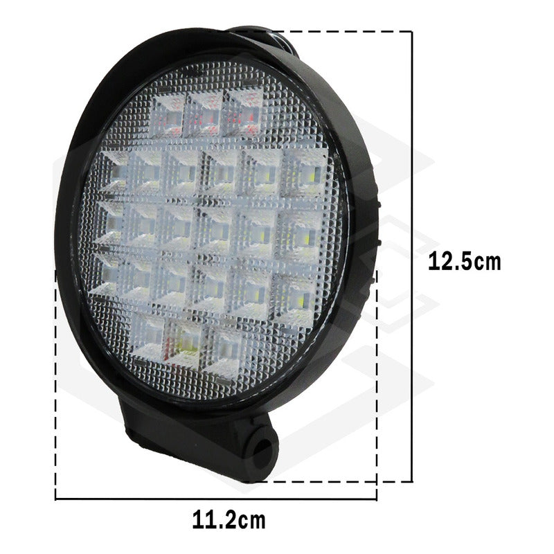 Par De Faros 30 Leds 9-30v Luz Blanca/rojo/azul 6 Funciones