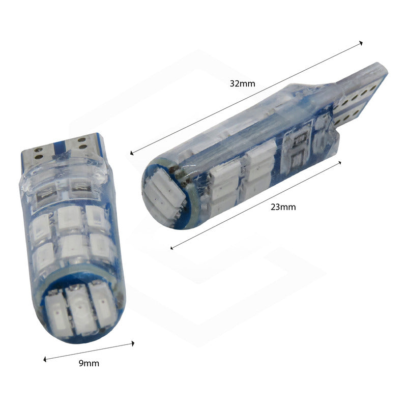 Par Focos De Pellizco T10 15 Leds Encapsulado