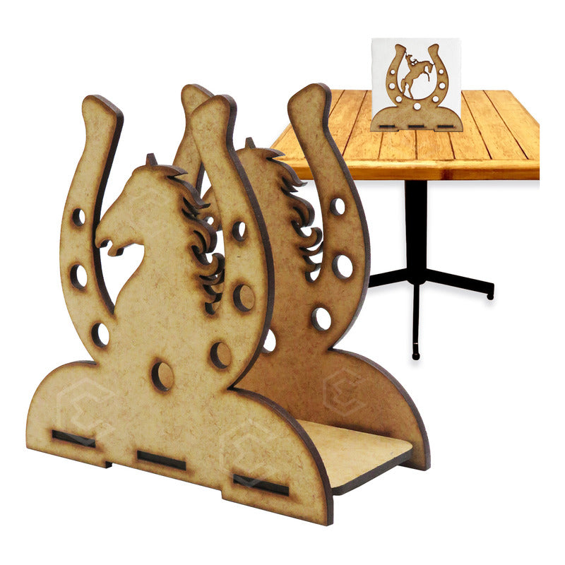 Kit 60 Servilletero Vaquero Sombrero Recuerdos 12cm Mdf 3mm