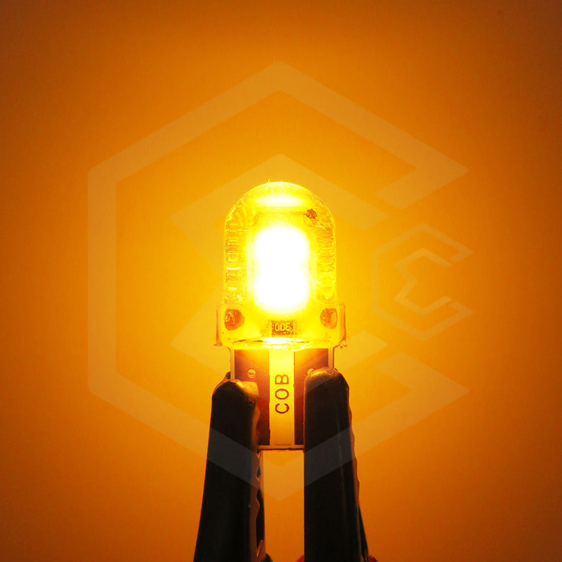Kit 5 Pares  Focos Led Cob Pellizco T10 Silicon Auto Moto