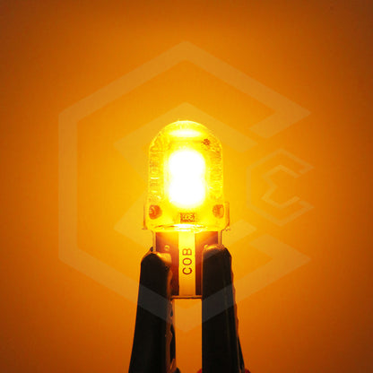 Kit 5 Pares  Focos Led Cob Pellizco T10 Silicon Auto Moto