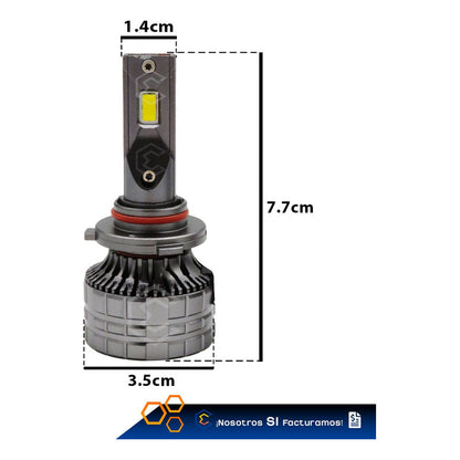 2 Focos 12led Csp Ambar 9006 M65s Ventilador Alta Baja 38.1w 9006 Ambar