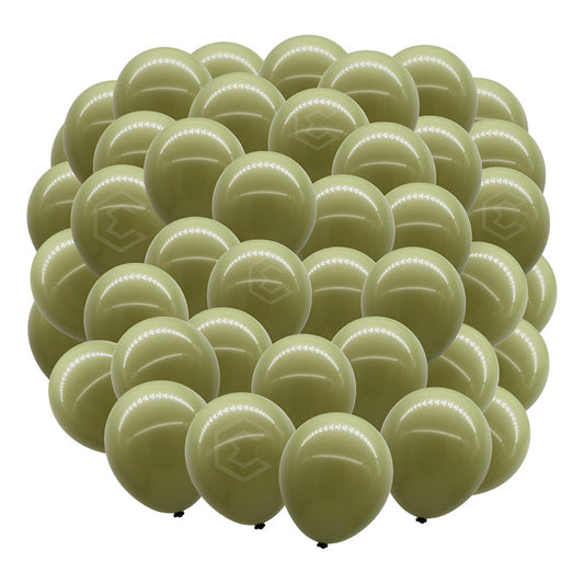 Bolsa 100 Globos Verde Oscuro Brillo #10 Fiestas Bodas Latex Verde
