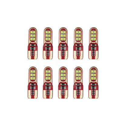 Kit 10 Focos De Pellizco 12 Led 3030  Canbus T10 12v Blanco