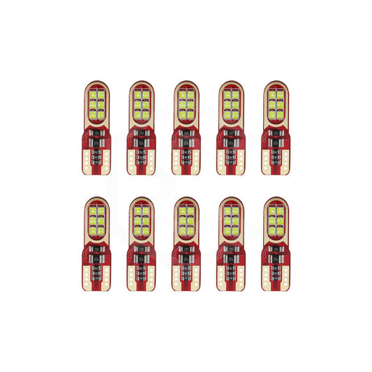 Kit 10 Focos De Pellizco 12 Led 3030  Canbus T10 12v Blanco
