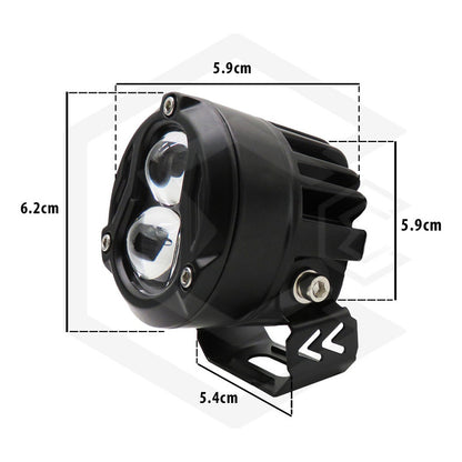 Faro Cuadrado O Redondo Lupa Bicolor 18,000lm 7 Led Uso Rudo