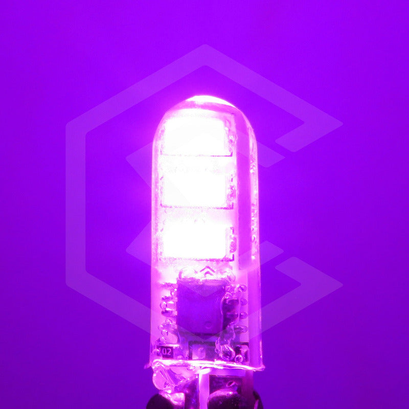 Par De Focos Pellizco Gel T10 Fijo + Estrobo 6 Leds Canbus