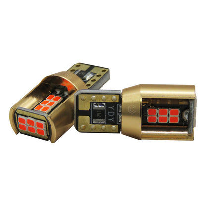Par De Focos De Pellizco T10 18 Leds Canbus Aluminio 12v