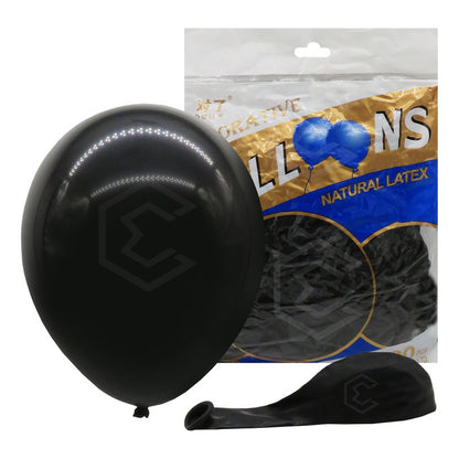 Bolsa 100 Globos Negro Brillosos #10 Fiestas Y Bodas Latex