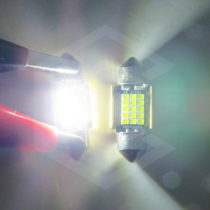 Par De Focos Luz Interior 27 Leds Canbus 31mm 36mm 39mm 41mm