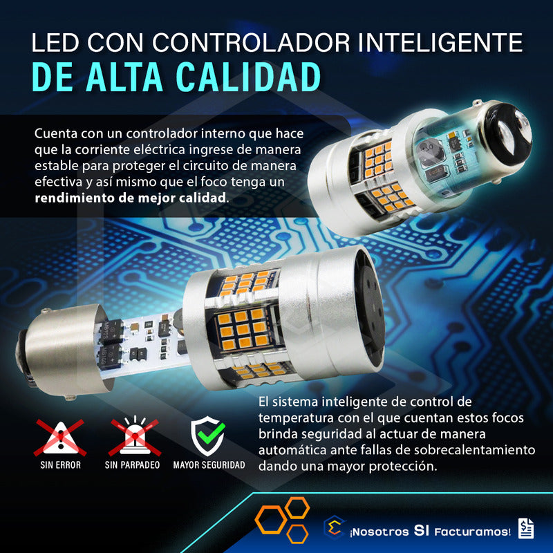 2 Focos 1157 54 Leds Canbus Fijo Ventilador 12v 29w 1000lm