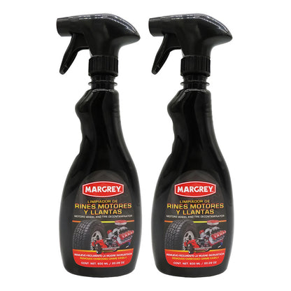2 Limpiador De Rines Motor Llantas 600ml Excelente Acabado Blanco
