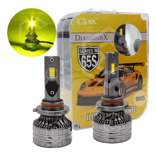 2 Focos 12led Csp Ambar 9005 M65s Ventilador Alta Baja 38.1w 9005 Ambar