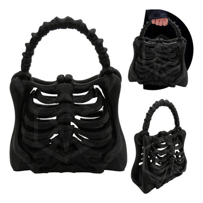 Bolso De Esqueleto Hueso Gotico Halloween Impresión 3d Petg