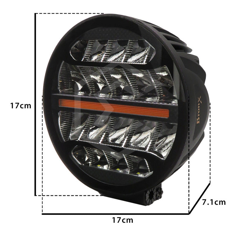 Par Faros Redondo 18 Leds Bicolor Rzr Can Am Atv 73w 12-24v