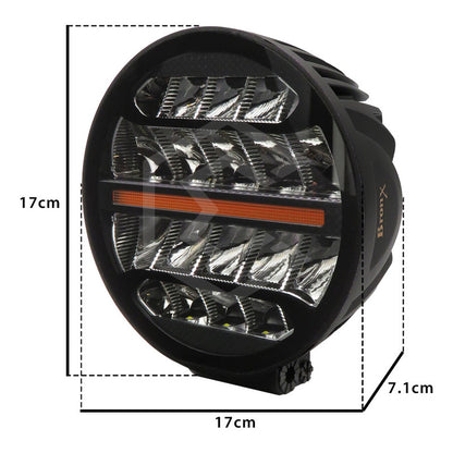 Par Faros Redondo 18 Leds Bicolor Rzr Can Am Atv 73w 12-24v