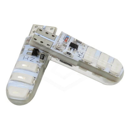 Kit 10 Focos Pellizco Gel T10 Fijo + Estrobo 6 Leds Canbus