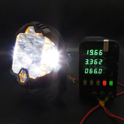 Par Faros Redondos 35 Leds 23,000 Lm Fijo Estrobo 6'' 12-24v