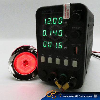 1 Plafon 9 Led Gel Redondo Bisel Cromo 2'' Estrobo 12-24v