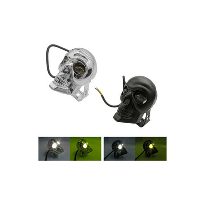 2 Faros Universal Calavera 12 Leds 3 Funciones Fijo 12-24v