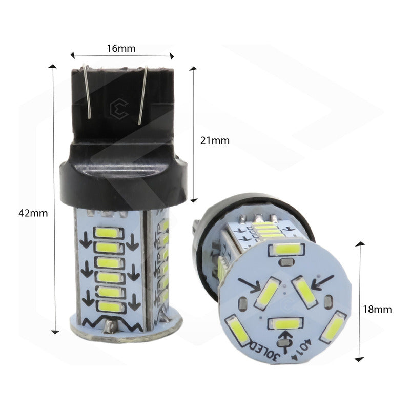 Par De Focos 1156 1157 30 Led Rotativo Estrobo Calaveras 12v