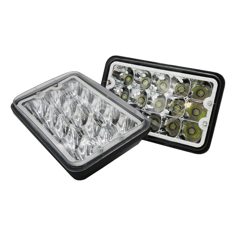 Par Unidad 4x6 99 Led Blanco Aro De Angel  Alta/baja 12/24v